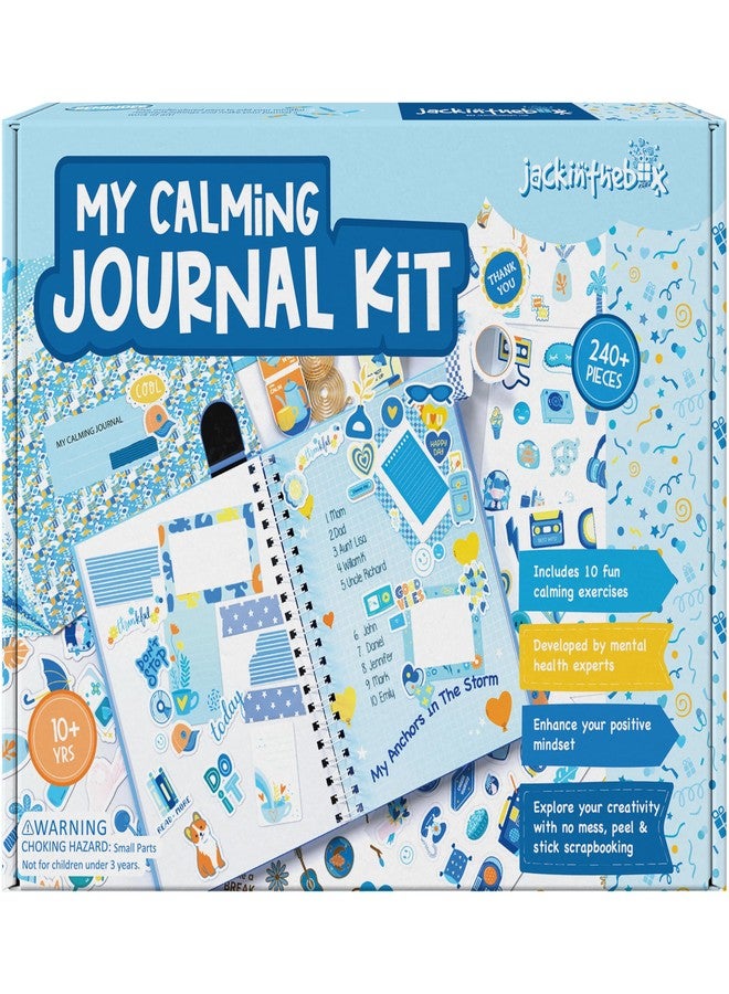 jackinthebox Calming Journal Kit for Girls Ages 8-12, 242 pcs, Scrapbooking Journal Set for Teen & Tween Girls,10 Fun Gratitude Exercises, Journal Art & Craft Kit, Ideal Gift for Girls 8 9 10 11 12 - Image 1